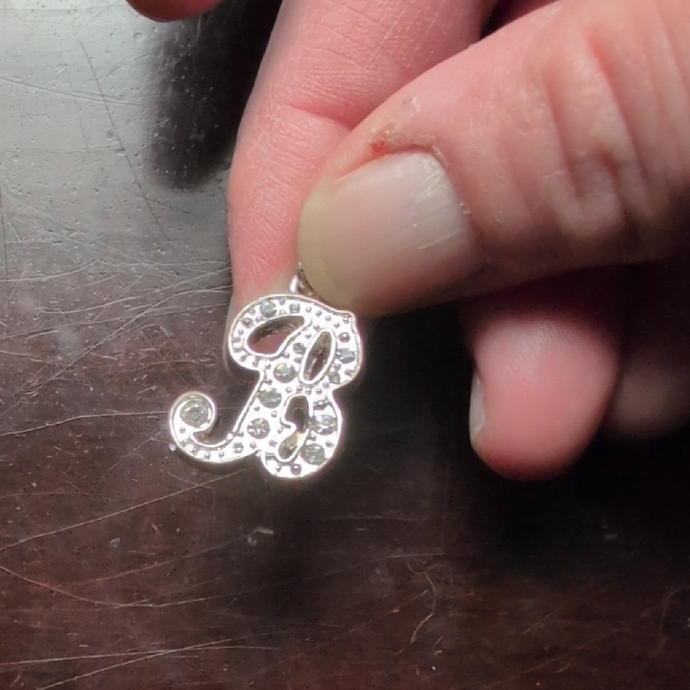 Elegant Silver Initial Pendant